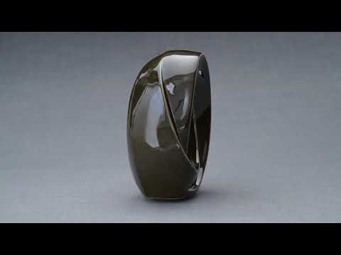 The Passage Handmade Cremation Urn for Ashes, size Large/Adult, color Oily Green-Pulvis Art Urns