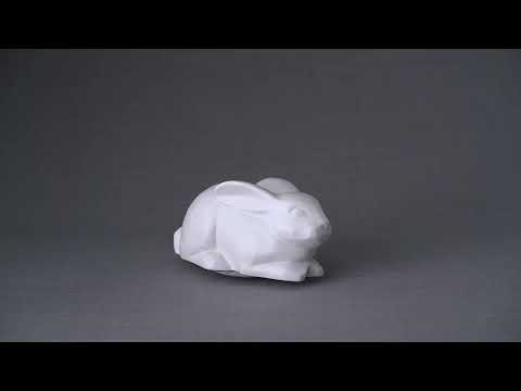 Rabbit Urn For Ashes - White Matte  | Ceramic Bunny Urn