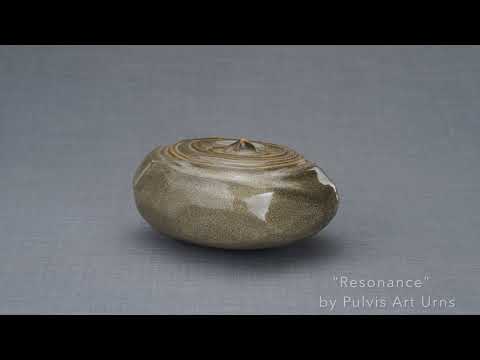 "Resonance" (brown melange) - Handmade Ceramic Urn for Human Ashes