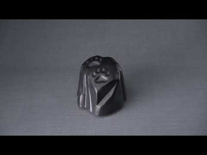 Paw Print Urn For Pet Ashes - Dark Matte | Ceramic