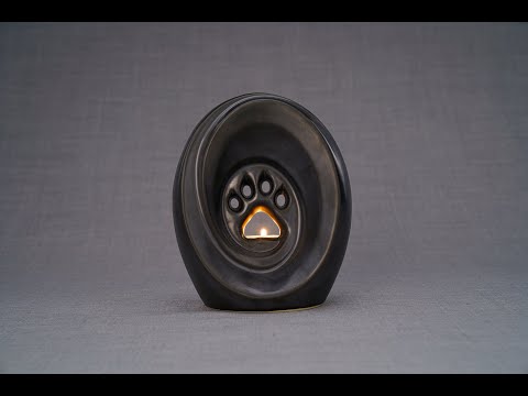 Products Paw Pet Urn for Ashes - Dark Matte| Ceramic | Handmade