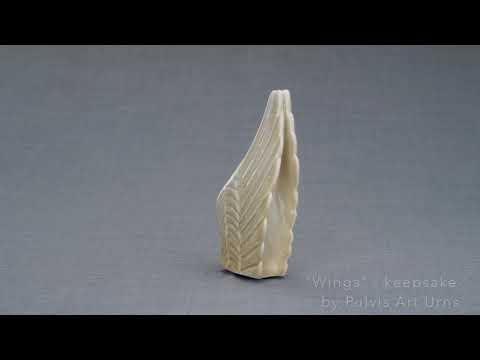 
                  
                    Load and play video in Gallery viewer, Wings Handmade Cremation Keepsake Urn for Ashes,
                  
                