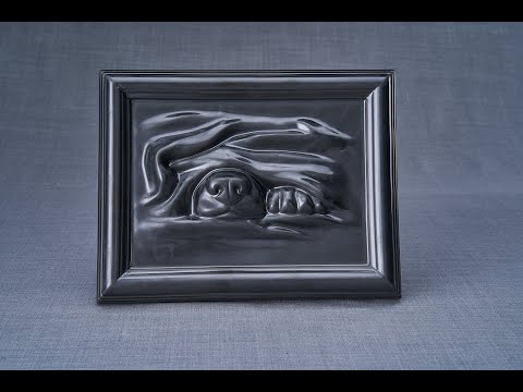 
                  
                    Load and play video in Gallery viewer, Dog Cremation Urn for Ashes - Dark Matte | Ceramic | Handmade
                  
                