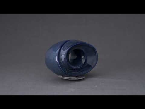 
                  
                    Load and play video in Gallery viewer, Handmade Cremation Keepsake Urn &amp;quot;The Passage&amp;quot; - Small | Blue Melange | Ceramic
                  
                