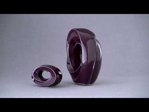 
                  
                    Load and play video in Gallery viewer, Handmade Cremation Urn for Ashes &amp;quot;The Passage&amp;quot; - Large | Violet | Ceramic
                  
                