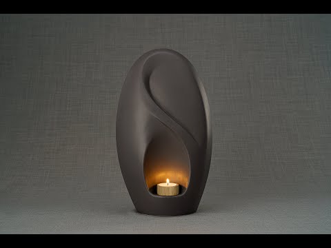 Eternity Cremation Urn for Ashes – Grey Matte | Large | Ceramic