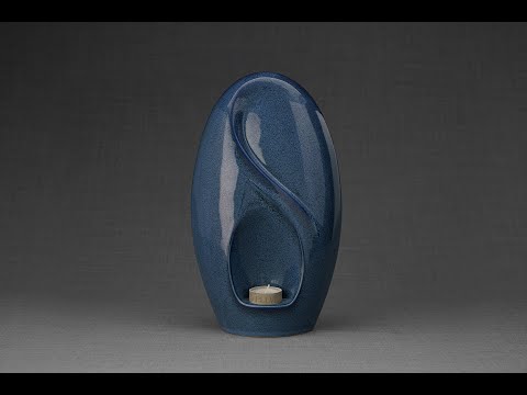 Eternity Cremation Urn for Ashes – Blue Melange | Large | Ceramic