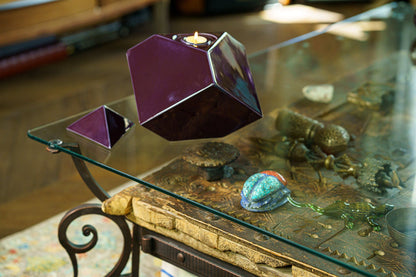 Abstract Cremation Urn for Ashes - Large | Violet | Ceramic - Pulvis Art Urns