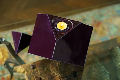 Abstract Cremation Urn for Ashes - Large | Violet | Ceramic - Pulvis Art Urns