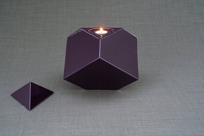 Abstract Cremation Urn for Ashes - Large | Violet | Ceramic - Pulvis Art Urns
