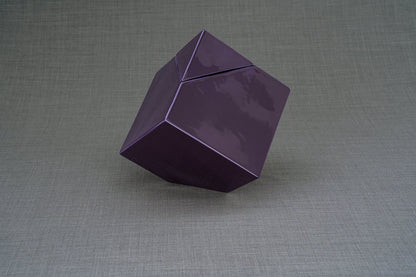 Abstract Cremation Urn for Ashes - Large | Violet | Ceramic - Pulvis Art Urns
