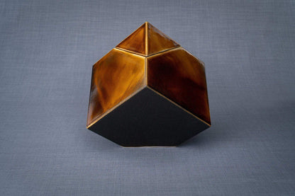 Abstract Handmade Cremation Urn for Ashes - Large | Rusty Brown | Ceramic - Pulvis Art Urns