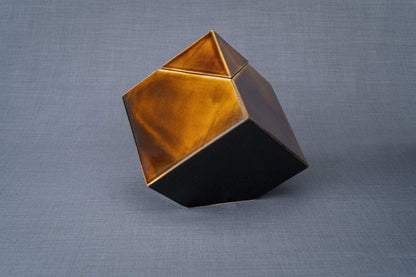 Abstract Handmade Cremation Urn for Ashes - Large | Rusty Brown | Ceramic - Pulvis Art Urns