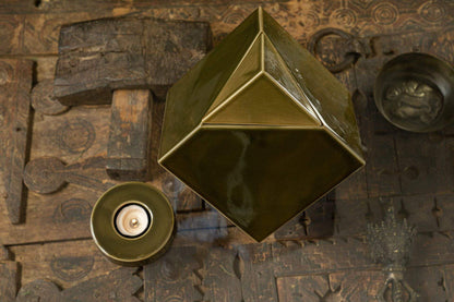 Abstract Handmade Cremation Urn for Ashes - Large | Rusty Brown | Ceramic - Pulvis Art Urns