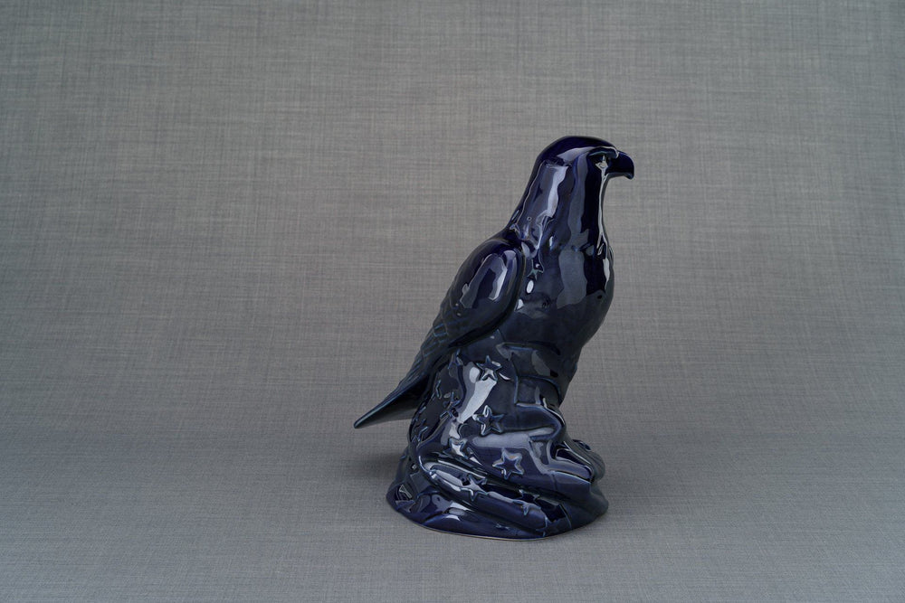 
                  
                    Aquilae Handmade Urn For Cremation Ashes - Large | Cobalt Metallic | Ceramic / Military Eagle Urn / Veteran Urn
                  
                
