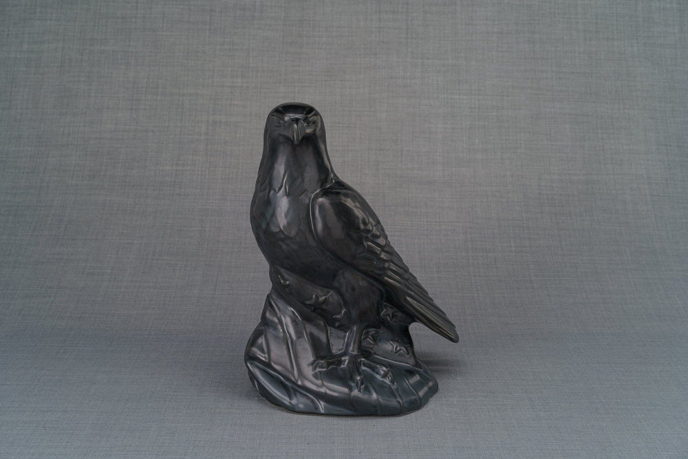
                  
                    Aquilae Handmade Urn For Cremation Ashes - Large | Dark Matte | Ceramic / Military Eagle Urn / Veteran Urn
                  
                
