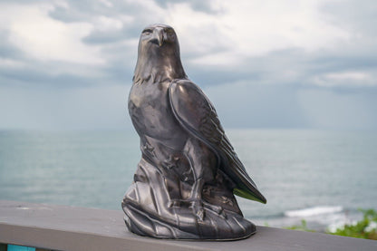 Aquilae Military Memorial For Cremation Ashes - Large | Dark Matte | Ceramic Urn - Pulvis Art Urns