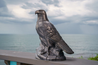 Aquilae Military Memorial For Cremation Ashes - Large | Dark Matte | Ceramic Urn - Pulvis Art Urns