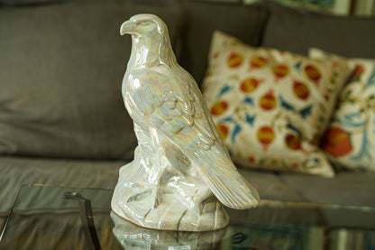 Aquilae Military Memorial For Cremation Ashes - Large | Pearl White | Ceramic Urn - Pulvis Art Urns