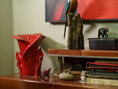 Calla Flower Memorial Urn for Ashes - Medium Urn | Red - Pulvis Art Urns
