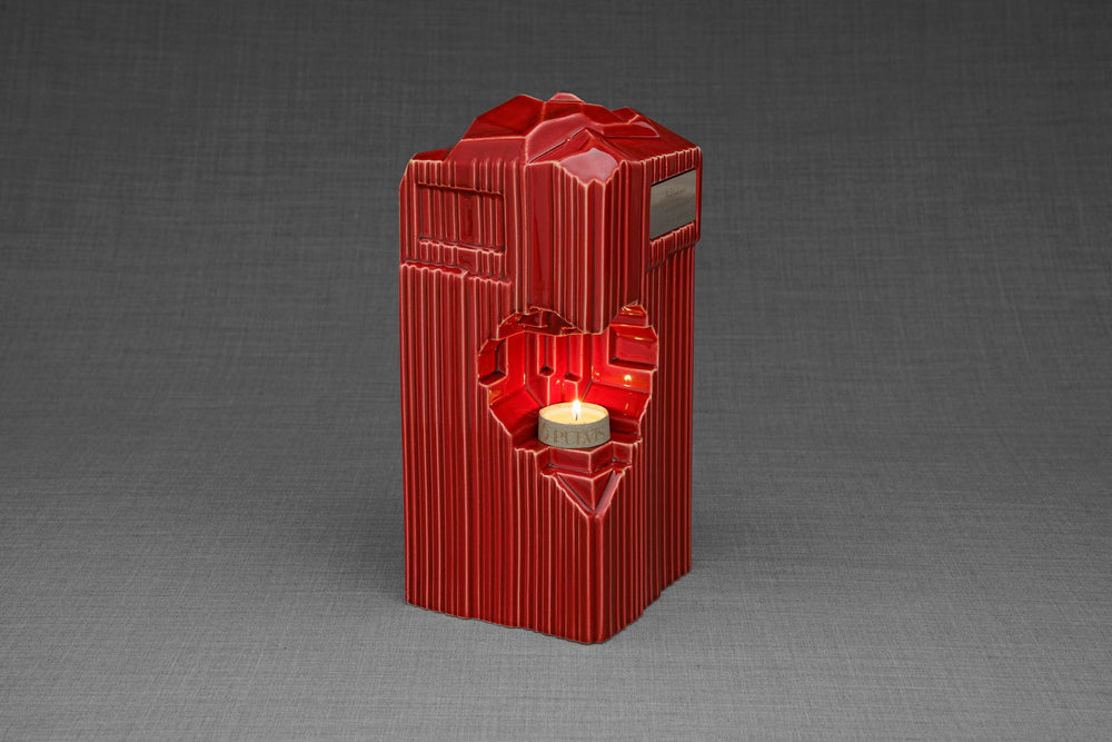 
                  
                    Pulvis Art Urns Adult Size Urn Cremation Candle Urn for Ashes "Heart" - Large | Red | Ceramic
                  
                