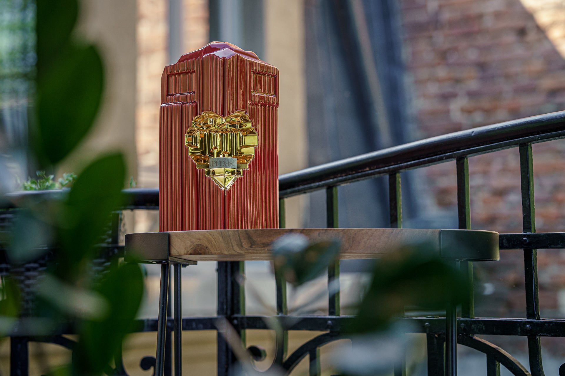 Cremation Candle Urn for Ashes "Heart" - Large | Red | Ceramic Urn - Pulvis Art Urns