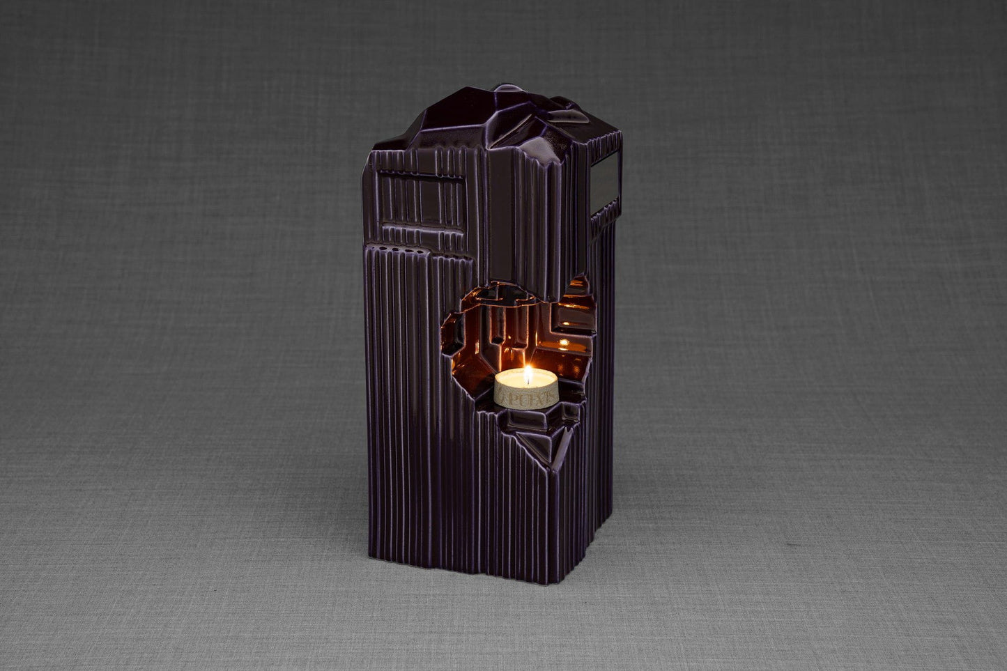 
                  
                    Pulvis Art Urns Adult Size Urn Cremation Candle Urn for Ashes "Heart" - Large | Violet | Ceramic
                  
                