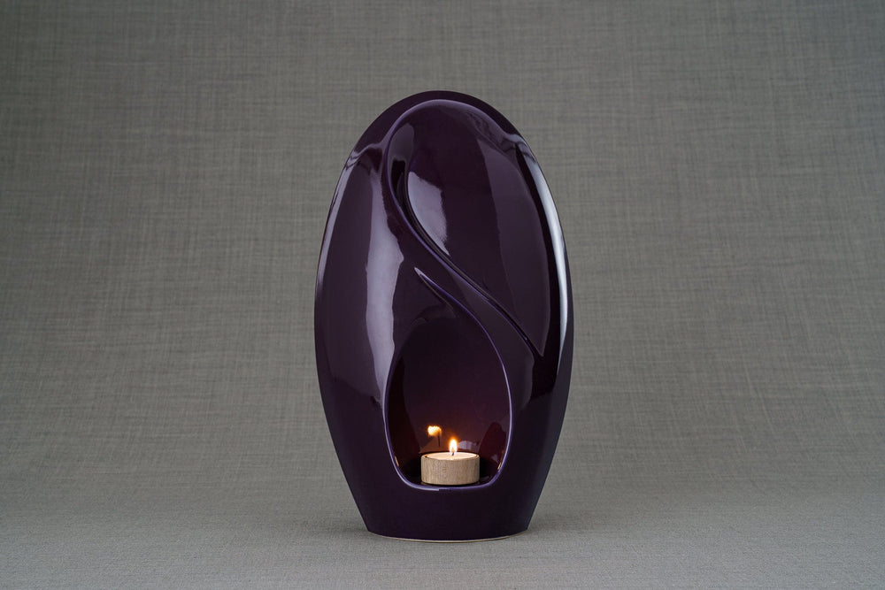 Pulvis Art Urns Adult Size Urn Eternity Handmade Cremation Urn for Ashes - Large | Violet | Ceramic