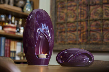 Eternity Handmade Cremation Urn for Ashes - Large | Violet | Ceramic Urn - Pulvis Art Urns