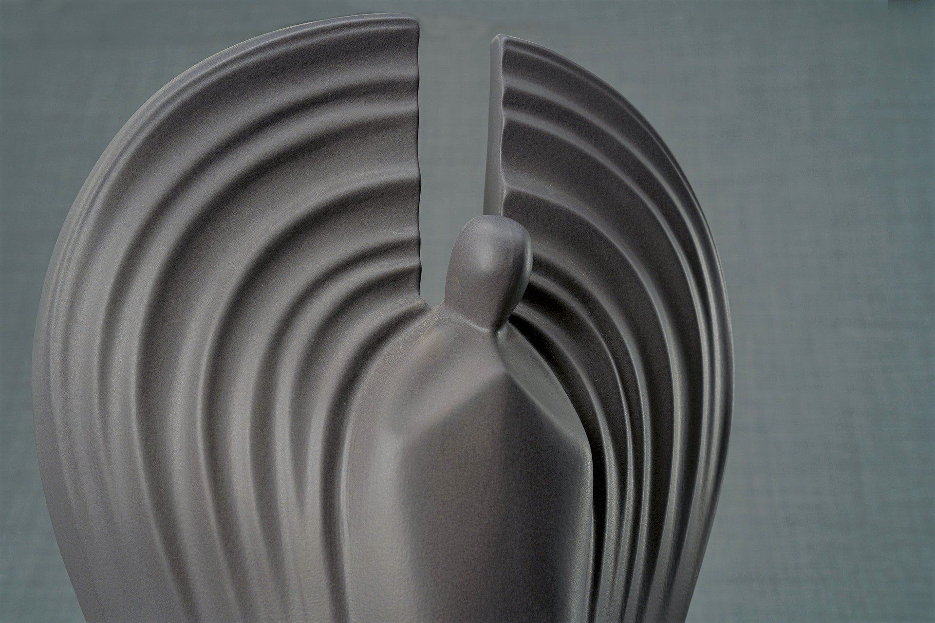 Guardian Handmade Cremation Urn for Ashes - Large | Gray Matte | Ceramic Urn - Pulvis Art Urns