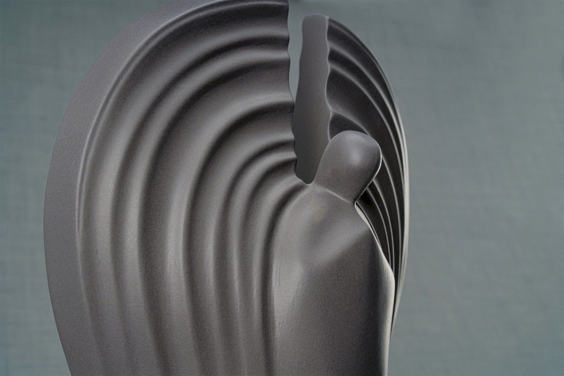 Guardian Handmade Cremation Urn for Ashes - Large | Gray Matte | Ceramic Urn - Pulvis Art Urns