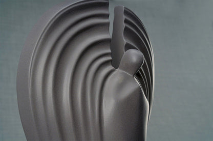 Guardian Handmade Cremation Urn for Ashes - Large | Gray Matte | Ceramic Urn - Pulvis Art Urns