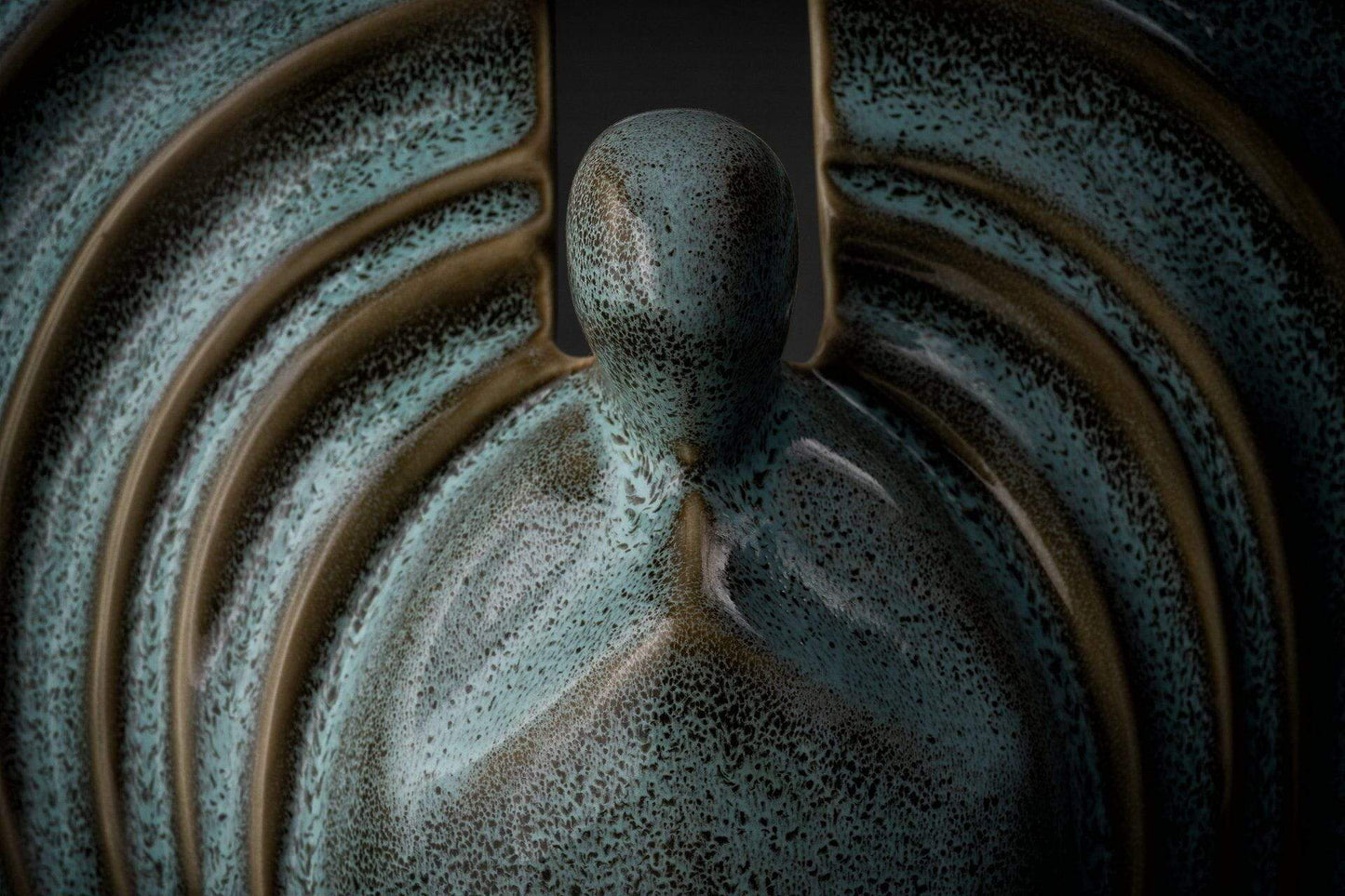 
                  
                    Pulvis Art Urns Adult Size Urn Guardian Handmade Cremation Urn for Ashes - Large | Oily Green Melange | Ceramic
                  
                