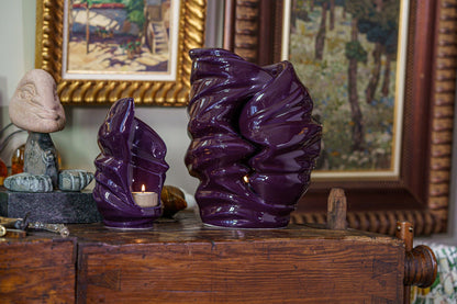 Handmade Cremation Urn for Ashes "Light" - Large | Violet | Ceramic Art Urn - Pulvis Art Urns
