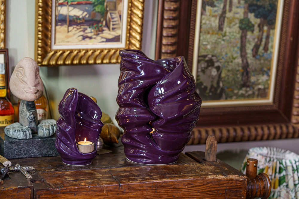
                  
                    Pulvis Art Urns Adult Size Urn Handmade Cremation Urn for Ashes "Light" - Large | Violet | Ceramic
                  
                