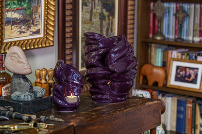 Handmade Cremation Urn for Ashes "Light" - Large | Violet | Ceramic Art Urn - Pulvis Art Urns