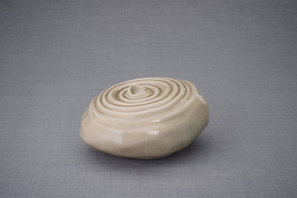 Resonance Handmade Cremation Urn for Ashes, size Adult/Large, color Beige Grey-Pulvis Art Urns