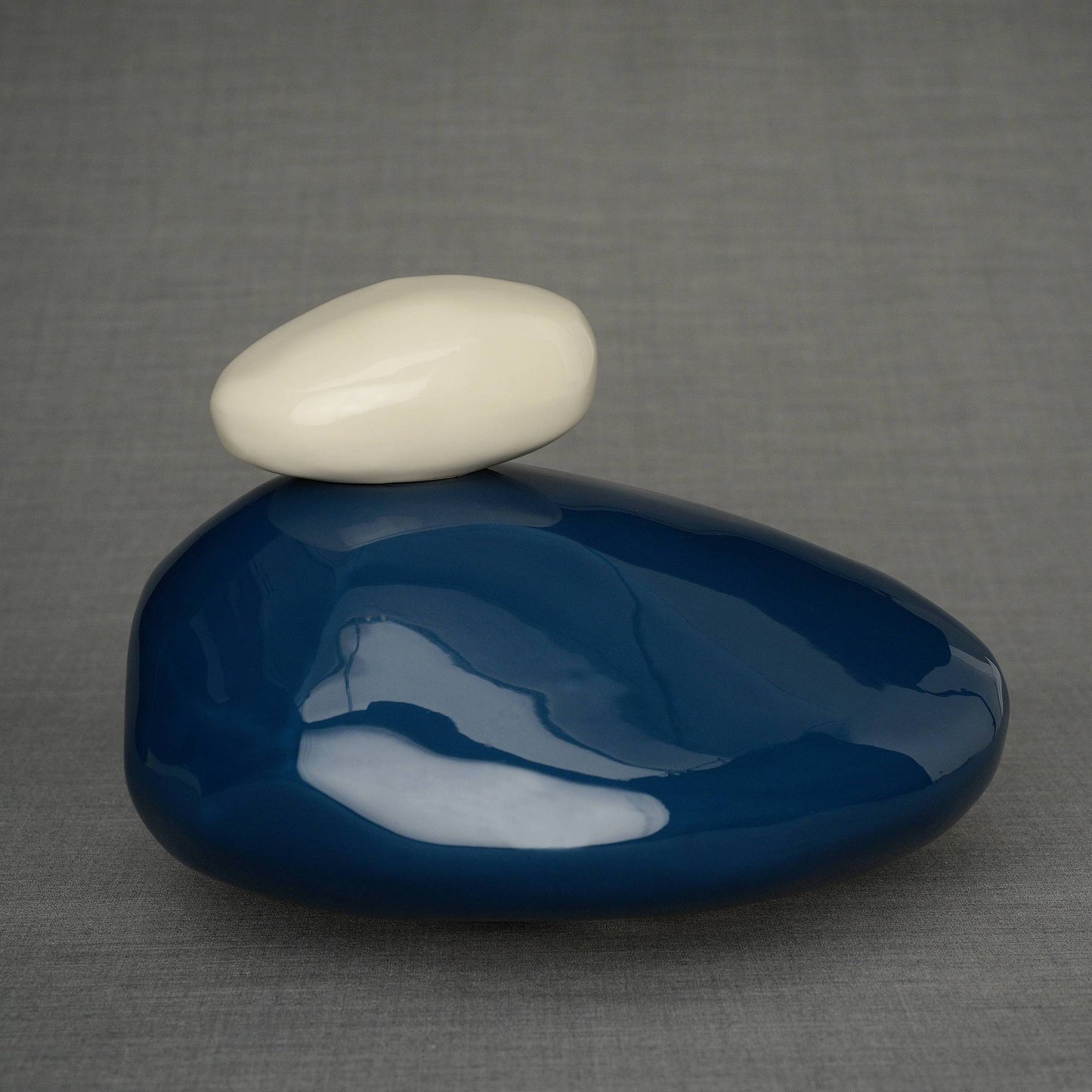 Stone Handmade Cremation Urn for Ashes, size Large/Adult, color Light Cobalt-PulvisArtUrns-Pulvis Art Urns