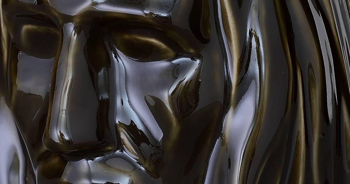 Handmade Cremation Urn for Ashes "The Christ" - Large | Oily Green | Ceramic Urn - Pulvis Art Urns