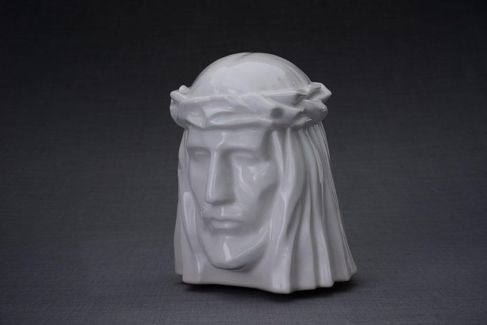
                  
                    The Christ Handmade Cremation Urn for Ashes, size Large/Adult, color White-Pulvis Art Urns
                  
                
