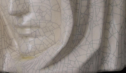 Handmade Cremation Urn for Ashes "The Holy Mother" - Large | Craquelure | Ceramic Urn - Pulvis Art Urns