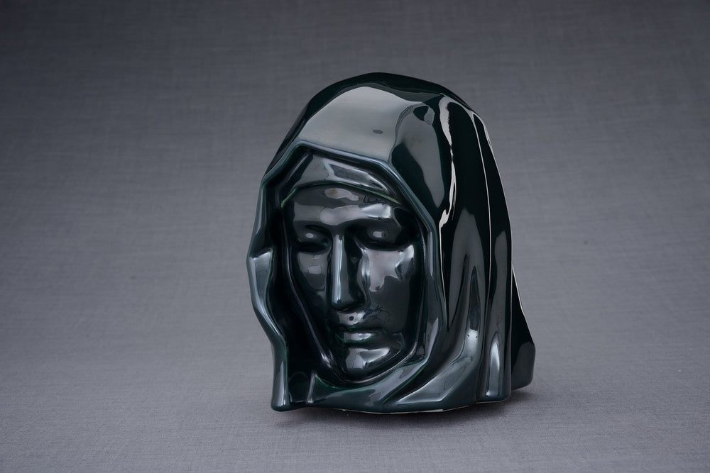 The Holy Mother Handmade Cremation Urn for Ashes, size Large/Adult, color Oxide Green-Pulvis Art Urns