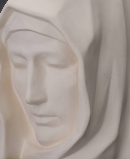 Handmade Cremation Urn for Ashes "The Holy Mother" - Large | Unglazed | Ceramic Urn - Pulvis Art Urns