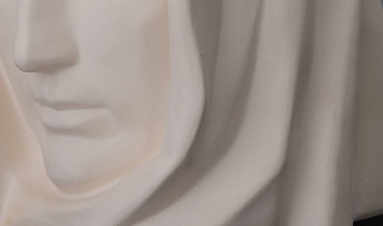 Handmade Cremation Urn for Ashes "The Holy Mother" - Large | Unglazed | Ceramic Urn - Pulvis Art Urns