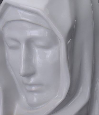 Handmade Cremation Urn for Ashes "The Holy Mother" - Large | White | Ceramic Urn - Pulvis Art Urns