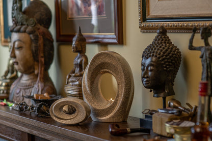 Handmade Cremation Urn for Ashes "The Passage" - Large Urn | Beige Grey | Ceramic - Pulvis Art Urns