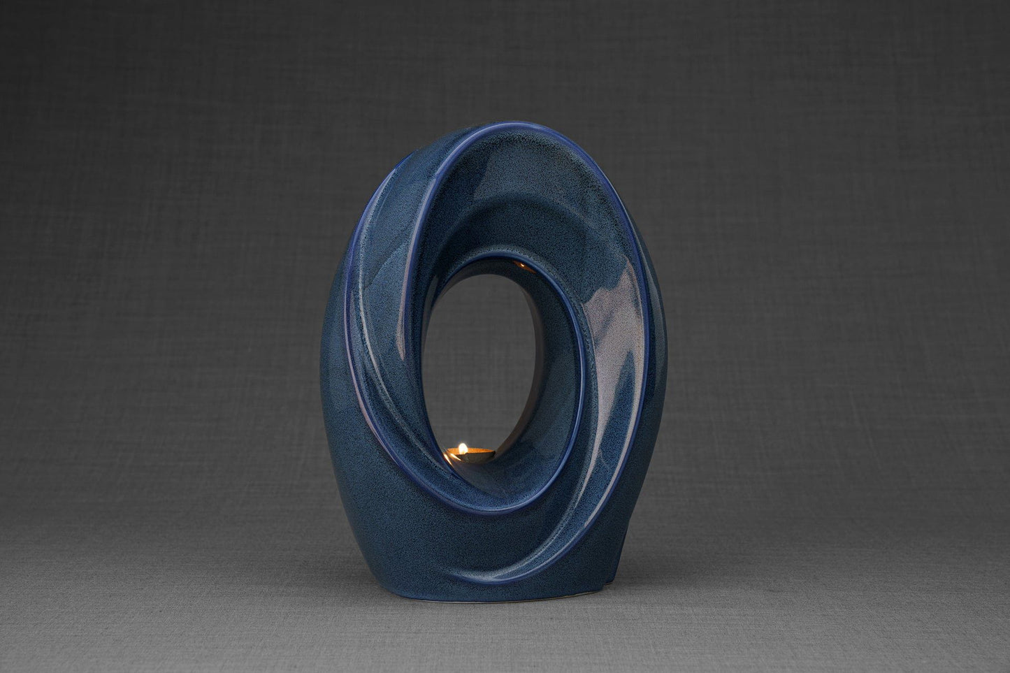 
                  
                    Pulvis Art Urns Adult Size Urn Handmade Cremation Urn for Ashes "The Passage" - Large | Blue Melange
                  
                