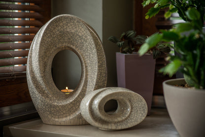 Handmade Cremation Urn for Ashes "The Passage" - Large Urn | Craquelure | Ceramic - Pulvis Art Urns