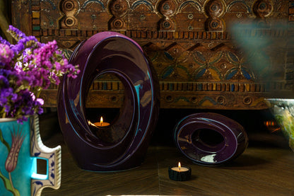 Handmade Cremation Urn for Ashes "The Passage" - Large Urn | Violet | Ceramic - Pulvis Art Urns