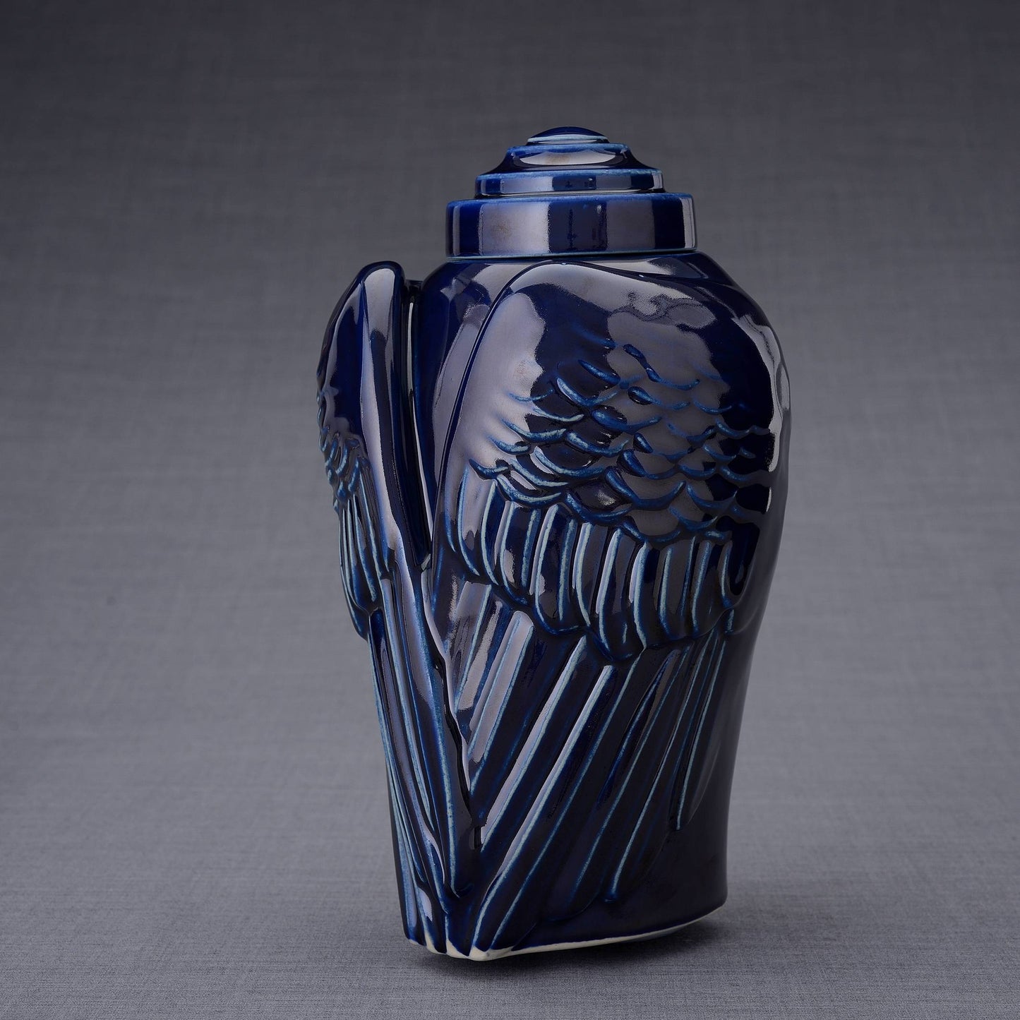 
                  
                    Wings Handmade Cremation Urn for Ashes, size Large/Adult, color Cobalt Metallic-PulvisArtUrns-Pulvis Art Urns
                  
                